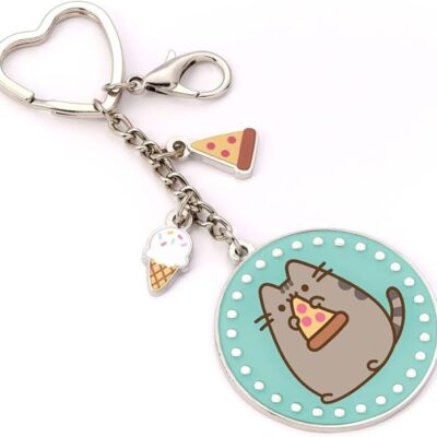 Porta Chaves - Pusheen: Pizza com Mini Charms