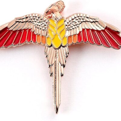 Pin Badge - Harry Potter: Fawkes Rosa Dourado