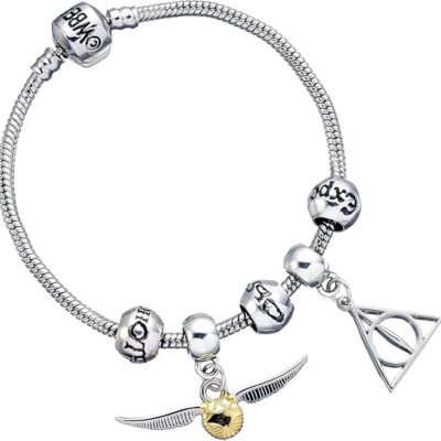 Pulseira com Charms - Harry Potter: Prateada