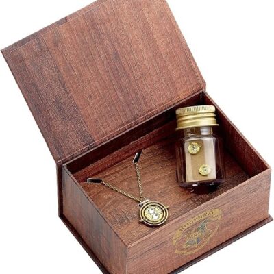 Caixa Presente com Colar e Brincos - Harry Potter: Hermione Poções com Time Turner