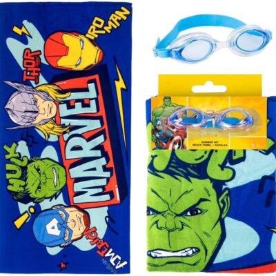 Toalha + Óculos de Natação - Avengers