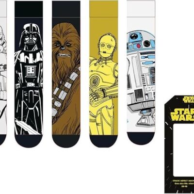 Pack de 5 Pares de Meias Star Wars (Tamanho 38-45)