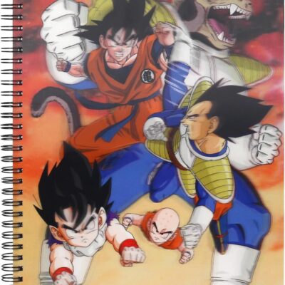 Caderno Dragon Ball - Goku vs Vegeta (Efeito 3D, 30 x 21 cm) (SD Toys)