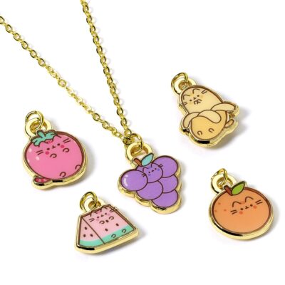 Conjunto de Colares Pusheen the Cat - Pendentes de Frutas