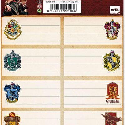 Conjunto 16 Etiquetas Adesivas Harry Potter
