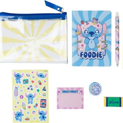 Conjunto Básico de Papelaria: Disney Stitch