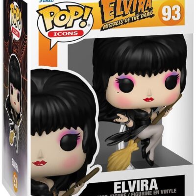 Figura Funko POP! Icons: Elvira Série 5 - Elvira with Broom