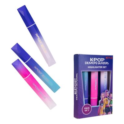 Conjunto de 3 Marcadores Fluorescentes K-Pop Demon Hunters