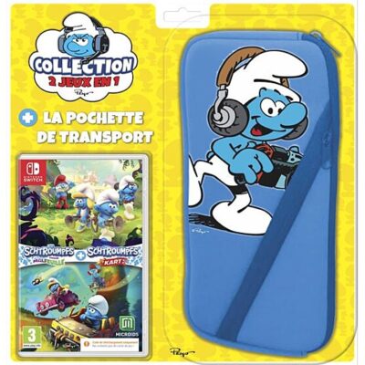 The Smurfs Bundle: Mission Vileaf + Smurfs Kart + Bolsa Nintendo Switch