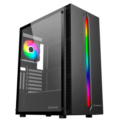 UNYKA GAMING CAIXA ATX ARMOR LUMINA 205 ARGB BLACK