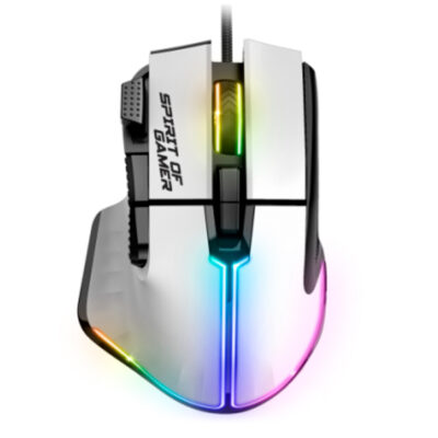 SPIRIT OF GAMER RATO GAMING PRO M5 RGB 12800DPI BRANCO