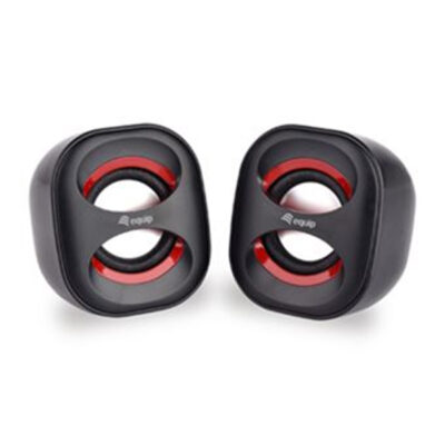 EQUIP LIFE MINI COLUNAS USB 6W PRETO/VERMELHO