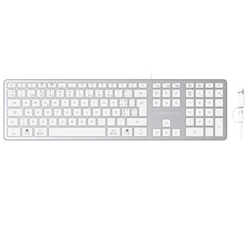 CONCEPTRONIC TECLADO KAYNE USB+ USB-C CINZA E BRANCO