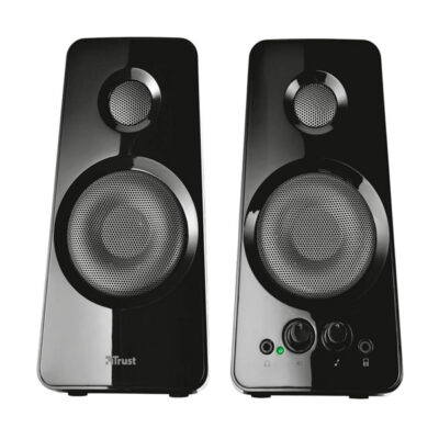 TRUST COLUNAS TYTAN 2.0 18W USB PIANO BLACK #PROMO 2026#